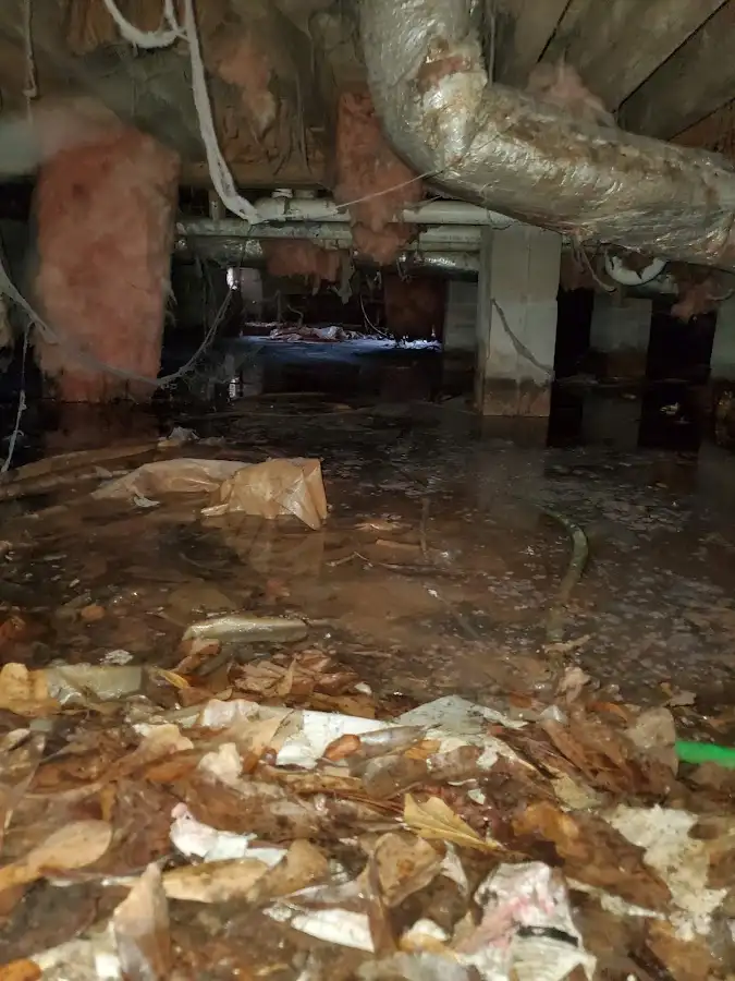 Crawl space flood assessment for Commercial Water Damage Restoration in Allen